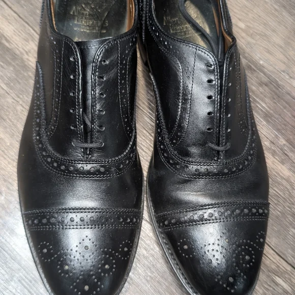 Allen Edmonds Byron Black Leather Oxfords Lace Up Shoe US Men's Size 13.